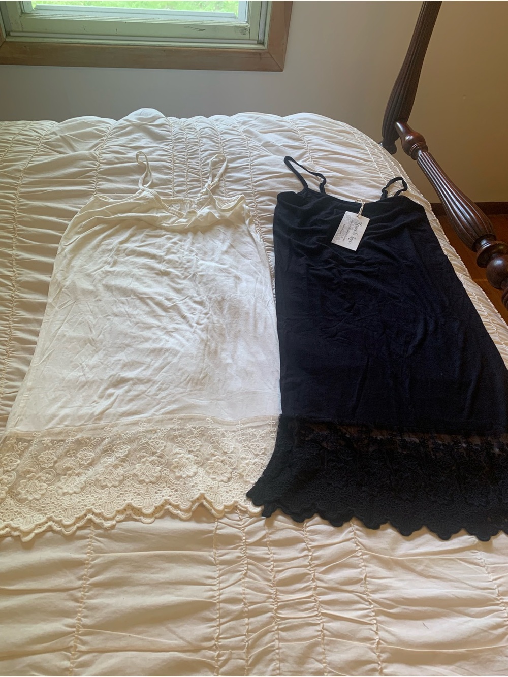 Grace & Lace Dress extenders - one black, xs, one ivory small MWT/bag